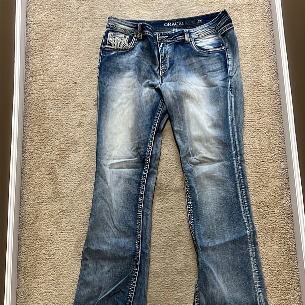 Grace in LA Blue Boot Cut Jeans